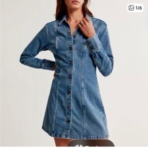 Abercrombie Blue Denim Shirt Dress size XL